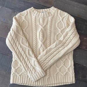 LL Bean boys cableknit sweater